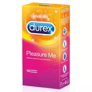 Durex Pleasure me 10 10 шт Ребристый с точками