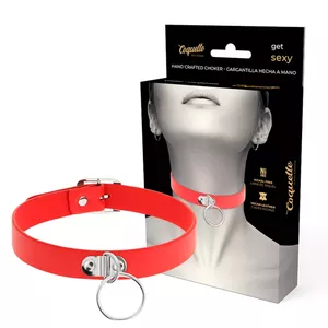 COQUETTE CHIC DESIRE HAND CRAFTED CHOKER FETISH - RED