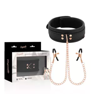 COQUETTE CHIC DESIRE FANTASY COLLAR WITH NIPPLES CLAMPS